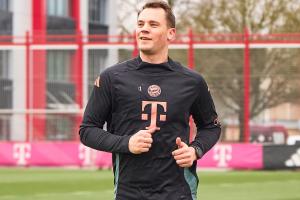 此前因庆祝进球意外拉伤,拜仁官方:诺伊尔已恢复跑步训练